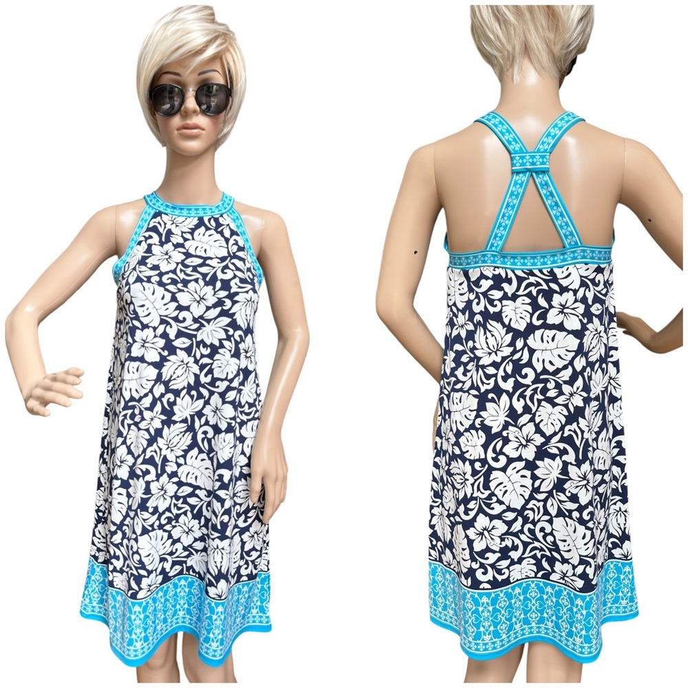 Max Studio Printed Halter Dress, NWOT, S - Picture 1 of 13
